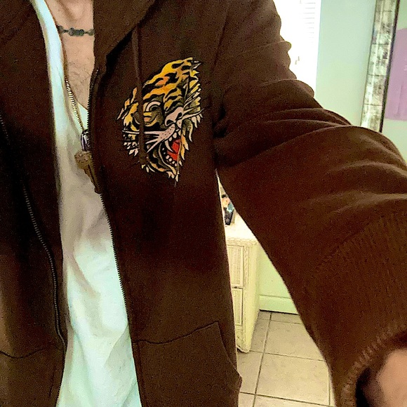 Christian Audigier rare mint French terry oversized large men’s ed hardy - Picture 14 of 17